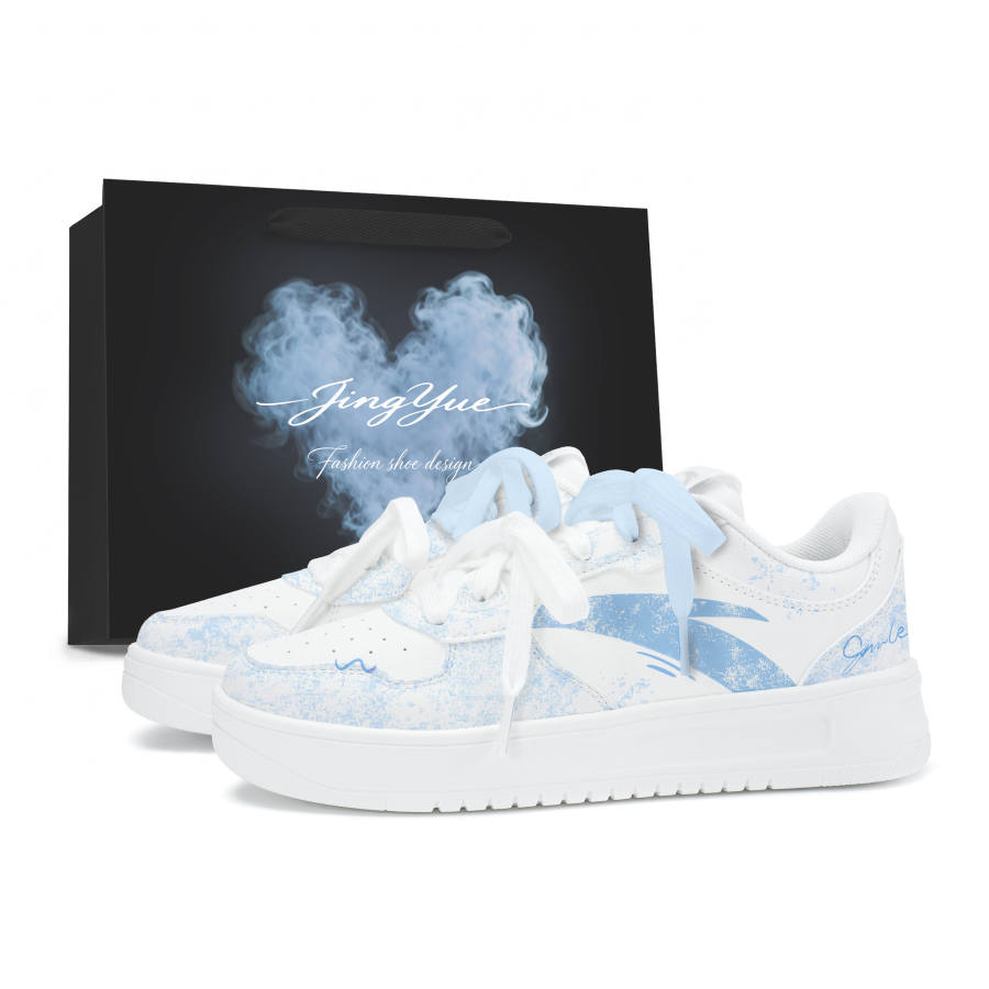 ANTA Easy Skateboard Shoes Unisex Low Top White/Blue