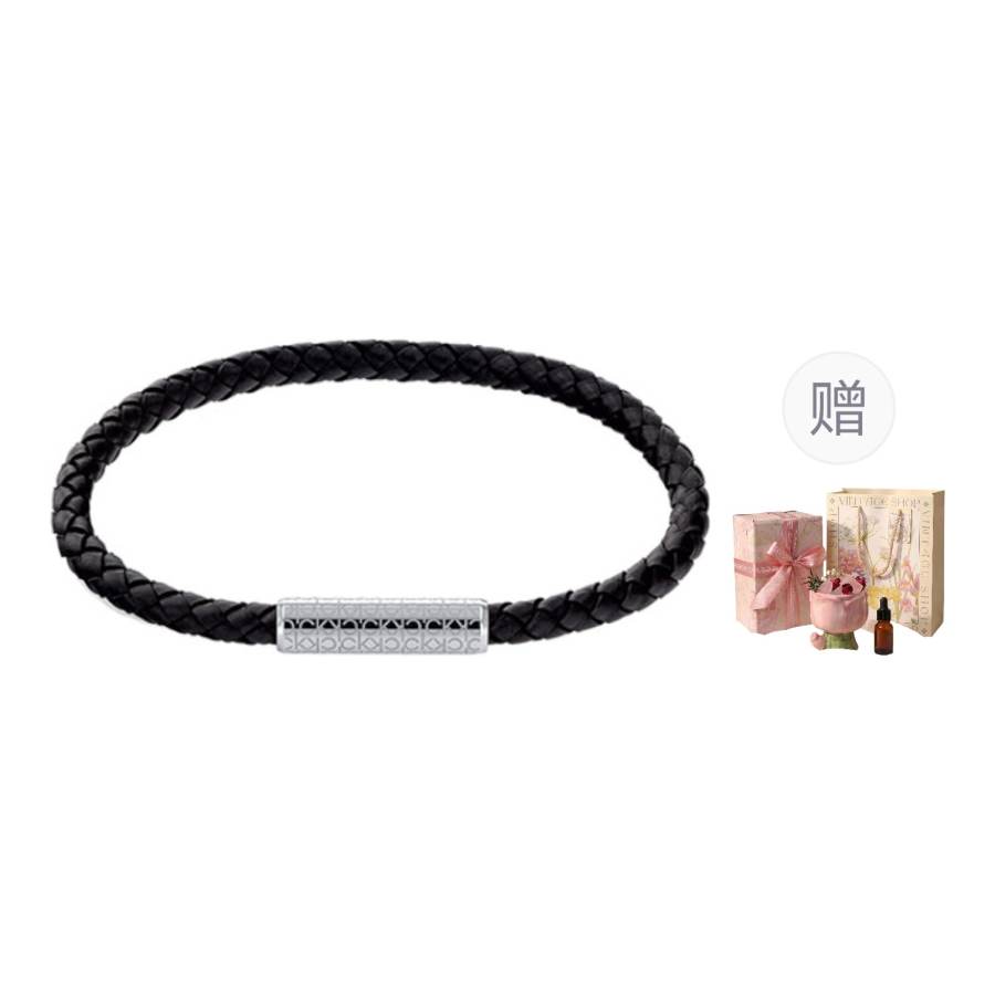 CALVIN KLEIN Titanium Steel Leather Niche, Fashion, Trendy, Commute, Versatile, Wristband Men's