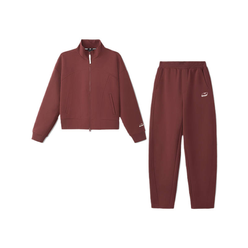 Skechers Casual Suits Women's Wine Red 05Y9 2 Pack Stand Collar Moderate