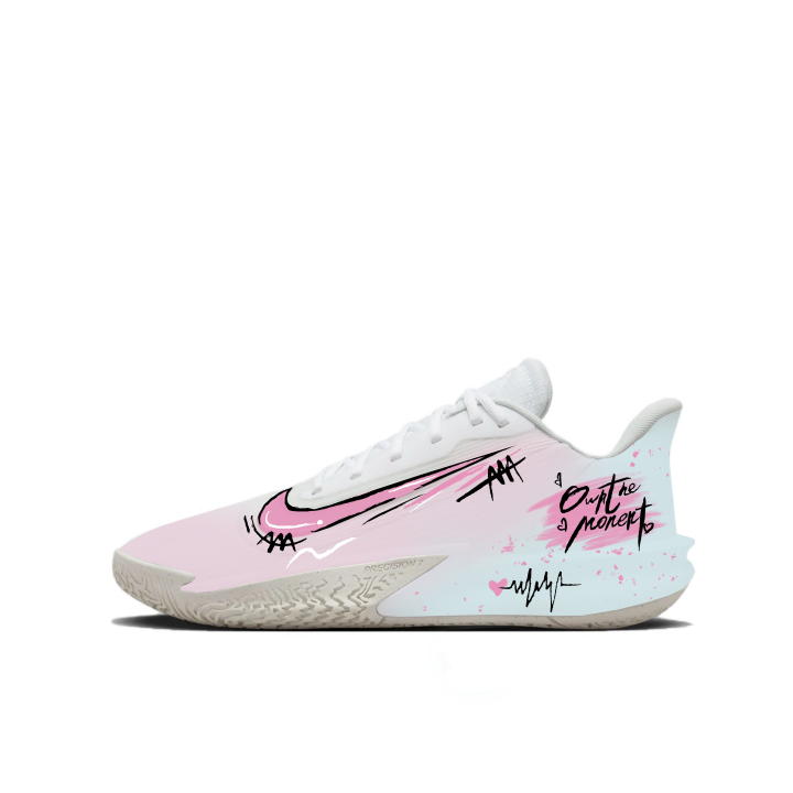 Nike Nike Precision 7 Basketball Shoes Men's Low Top Pink/Blue