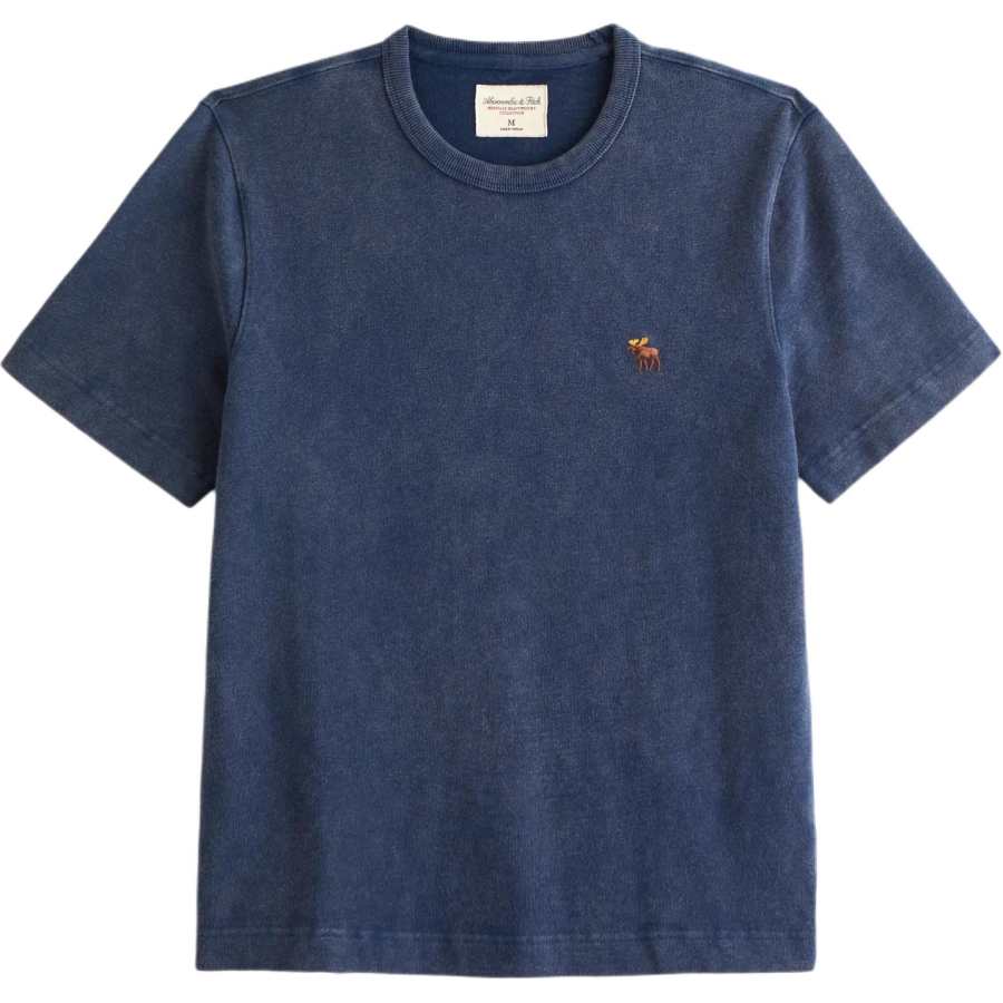 Abercrombie&Fitch T Shirts Men's Marine Blue Crew Neck Moderate