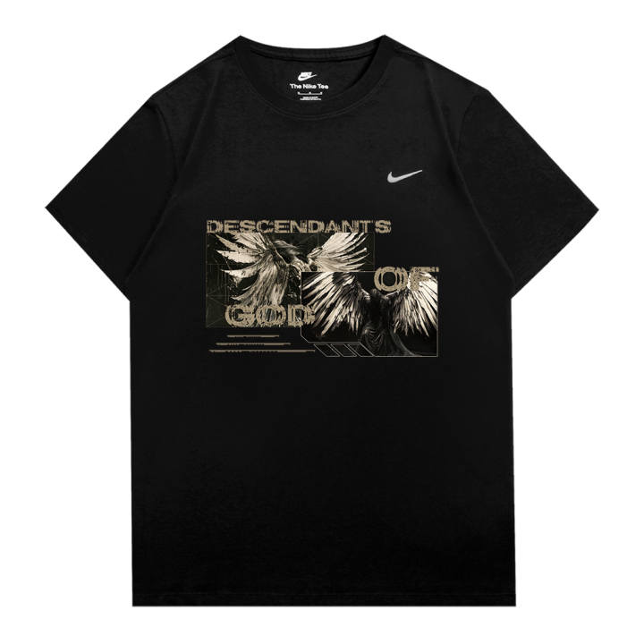 Nike Nike Sportswear T Shirts Unisex Black Crew Neck Moderate