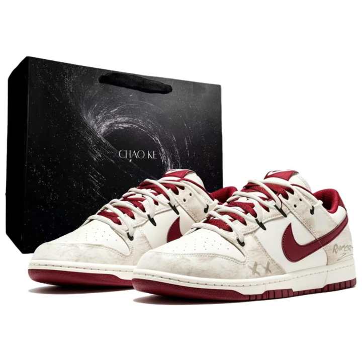 Nike Nike Dunk Skateboard Shoes Men's Low Top White & Red