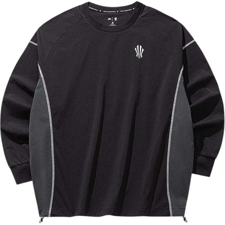 ANTA Basketball Collection T Shirts Unisex Black Crew Neck Moderate Straight Fit