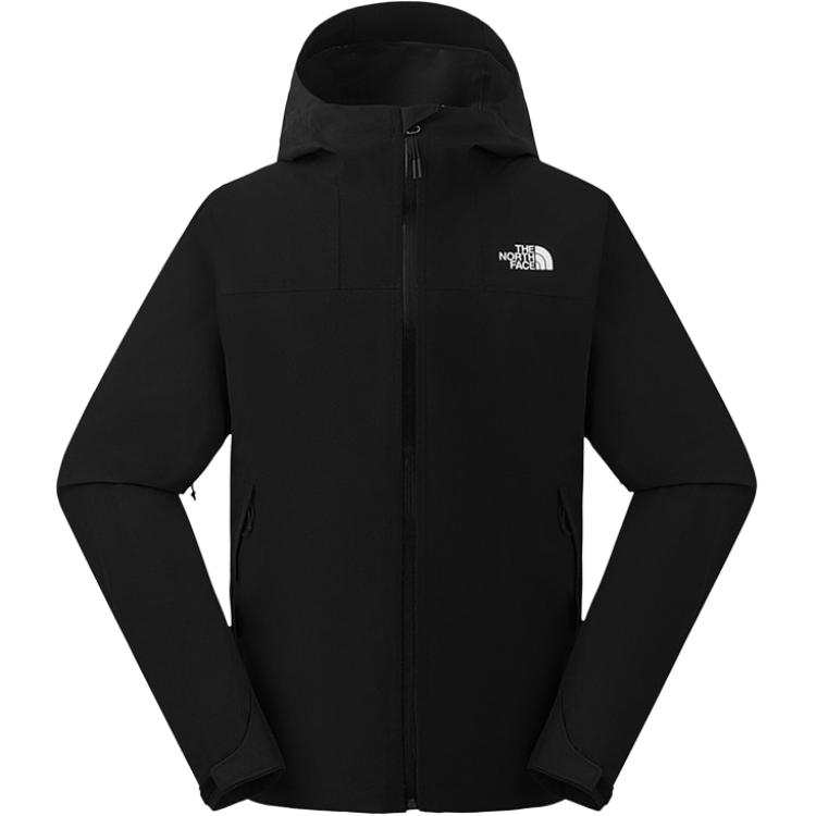 THE NORTH FACE Windbreaker Jackets Men's 4H0/Cosmic Black Hooded Non Detachable Moderate