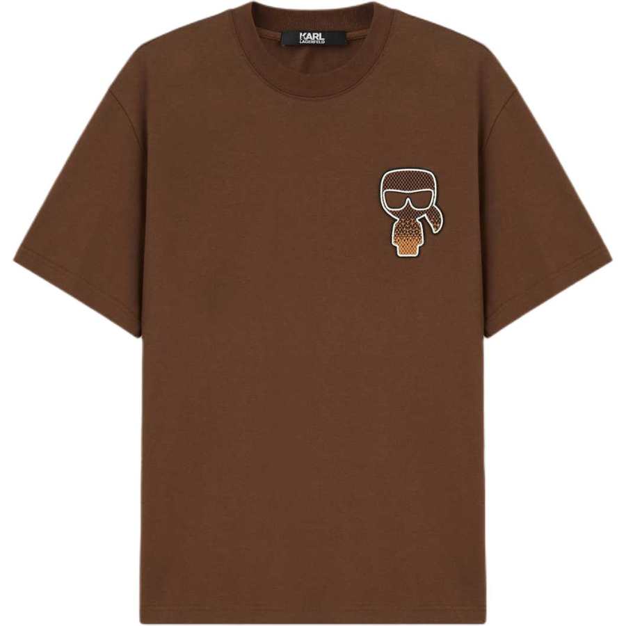 KARL LAGERFELD / Karl Lagerfeld Jeans T Shirts Men's Vintage Brown Crew Neck Thin