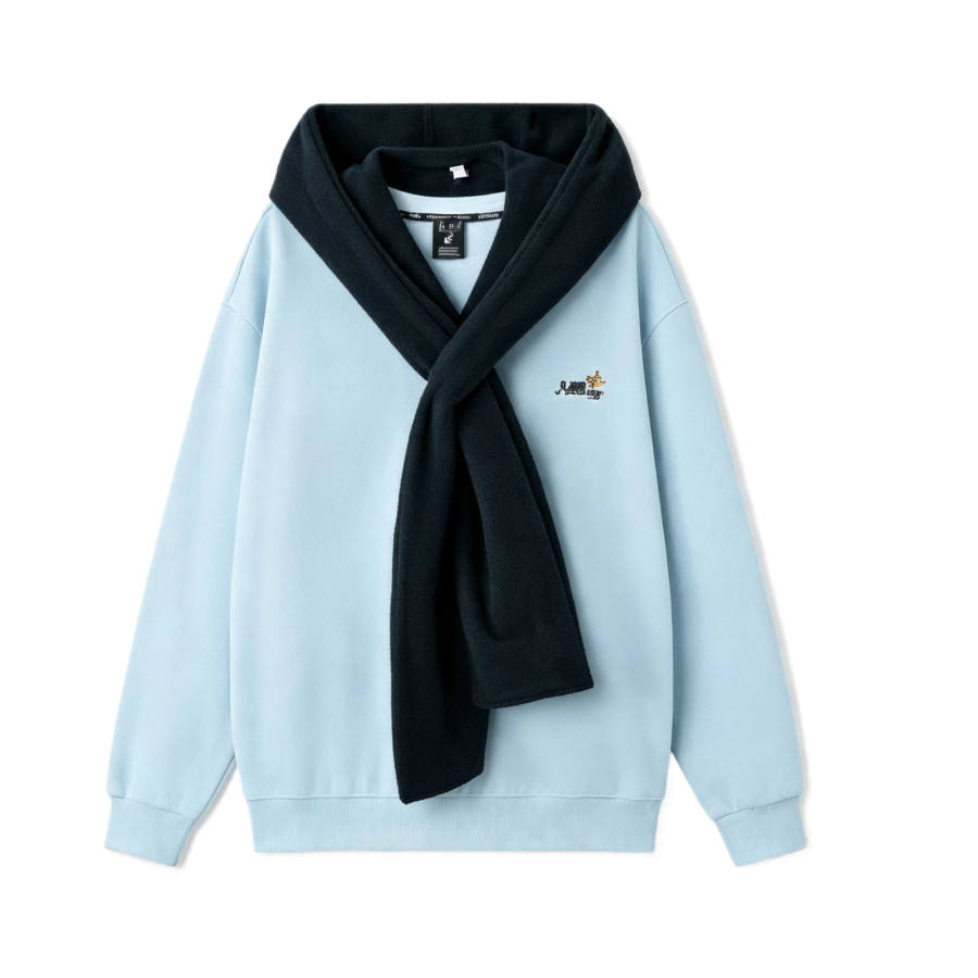 Skechers Sweatshirts Unisex Tender Blue 01FQ Hooded Detachable Moderate
