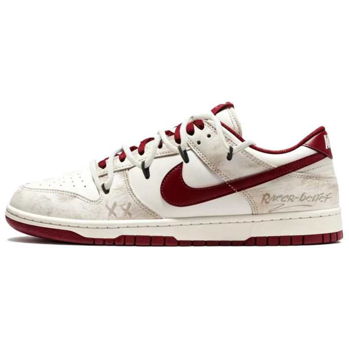 Nike Nike Dunk Skateboard Shoes Men's Low Top White & Red