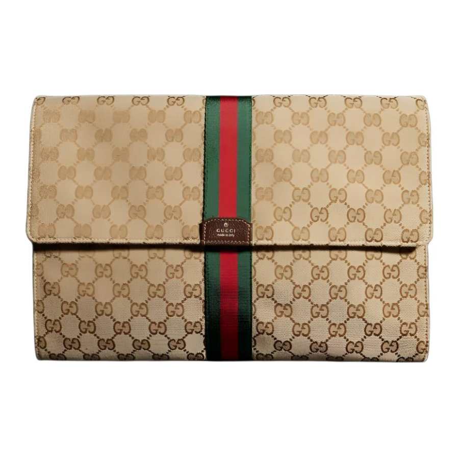 GUCCI Canvas Clutch Medium Women's Sand