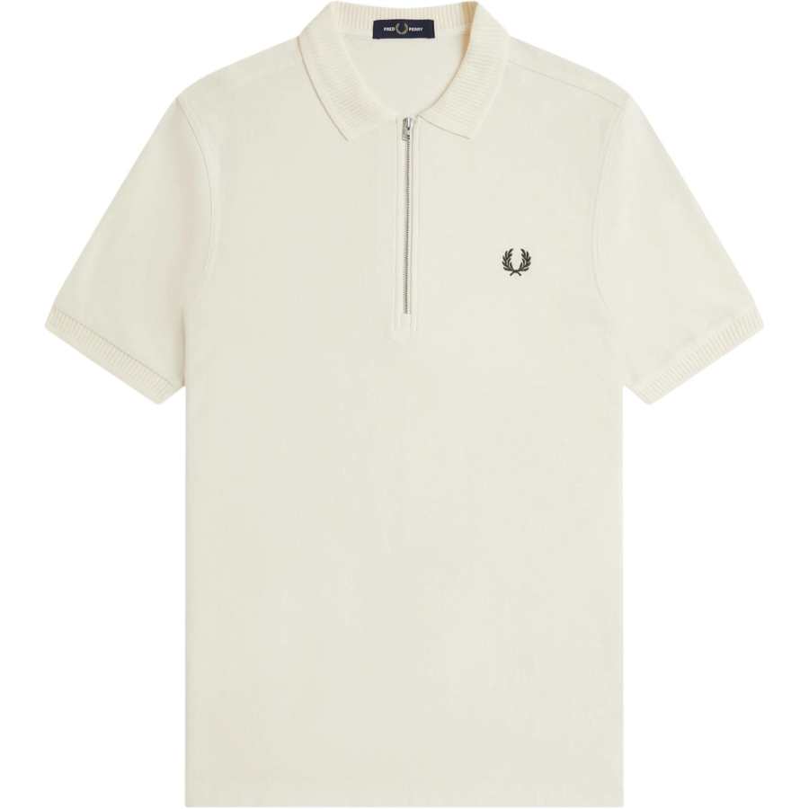 FRED PERRY Polo Shirts Men's Ecru Moderate Straight Fit
