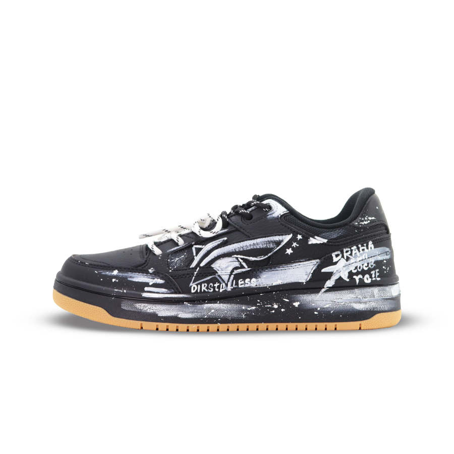 Li-Ning Li Ning Tianji Skateboard Shoes Men's Low Top Black White