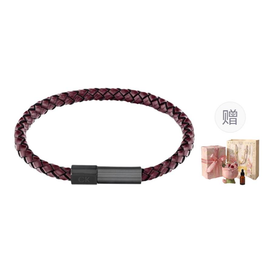 CALVIN KLEIN Woven 316L Stainless Steel & Leather