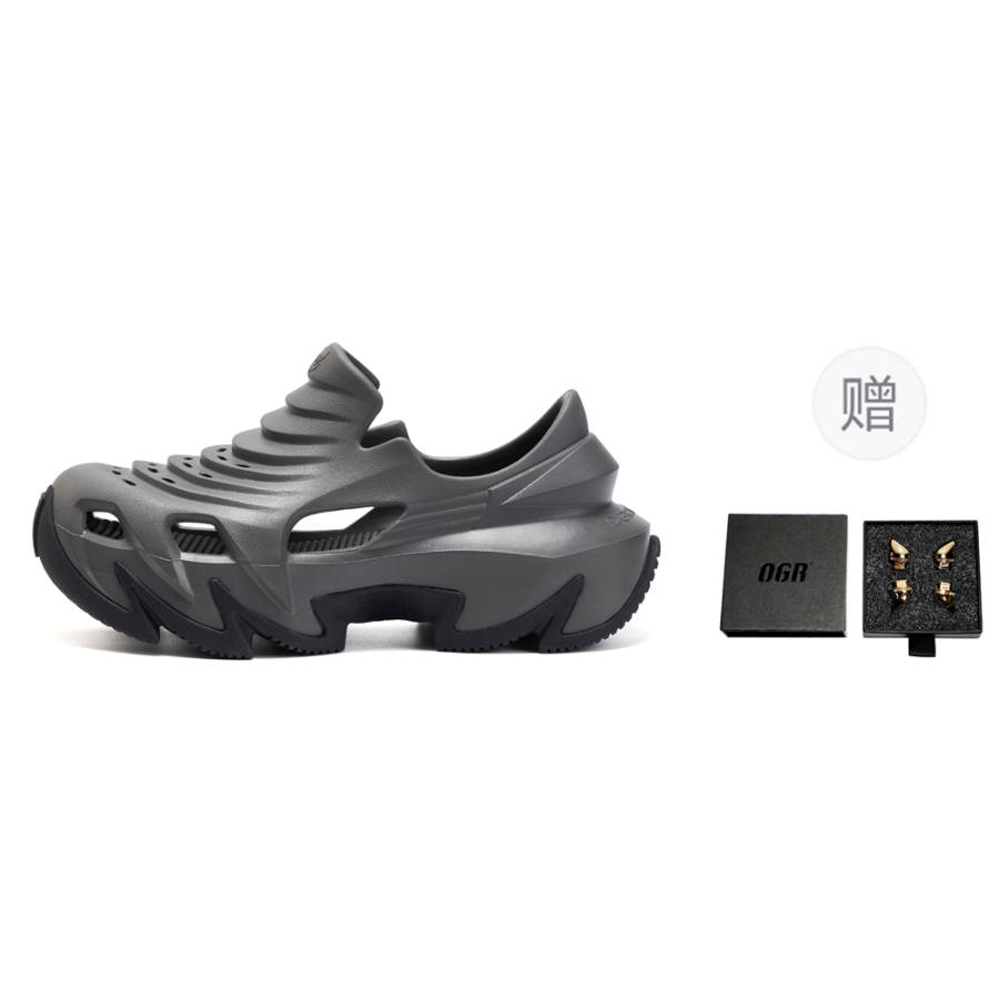 OGR DragonSpike Couple Clog 5cm Unisex Gray OG Grey