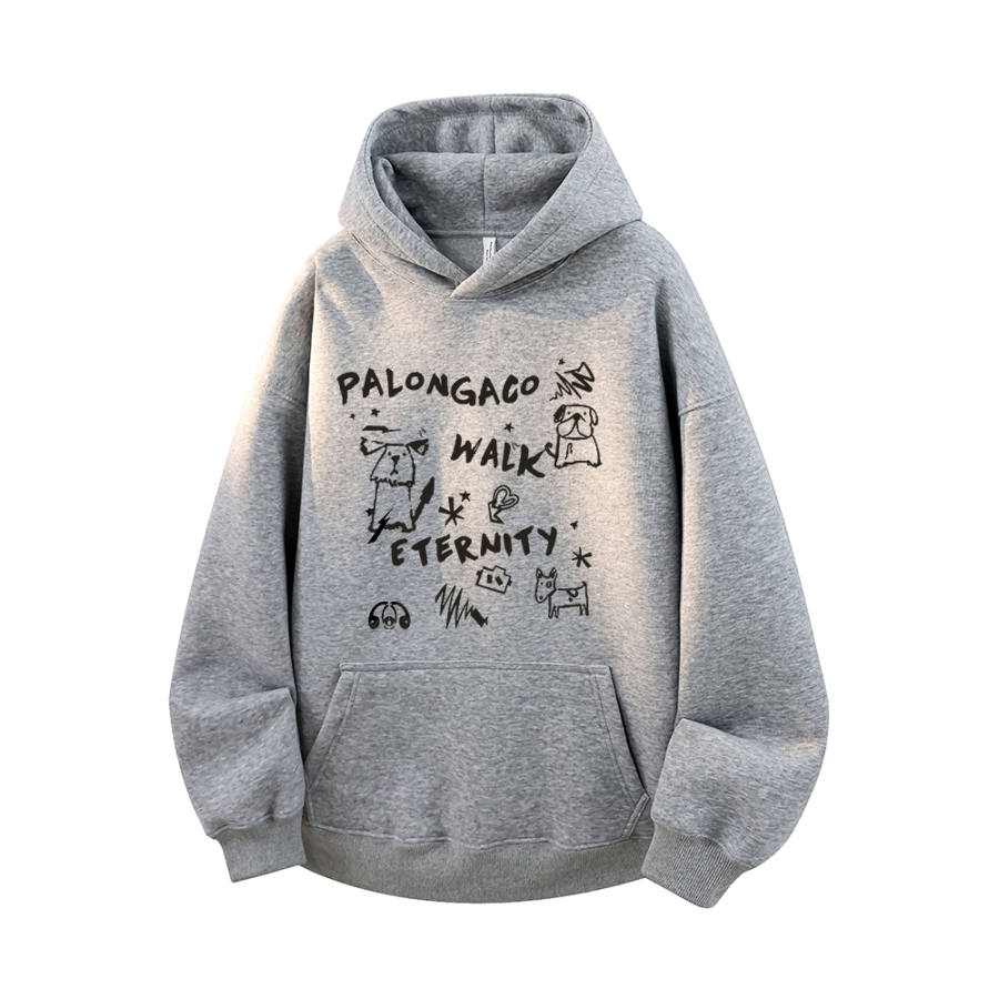 PAL ONGACO Sweatshirts Unisex Hooded Non Detachable Moderate Straight Fit