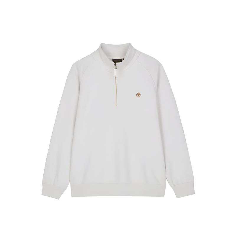 Timberland Sweatshirts Unisex Light Oat Stand Collar Moderate