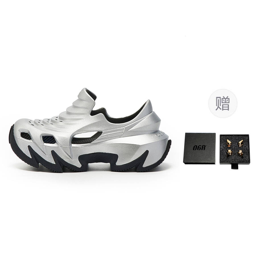 OGR OGR DragonSpike Clogs Unisex Titanium Silver Metal OG Basic