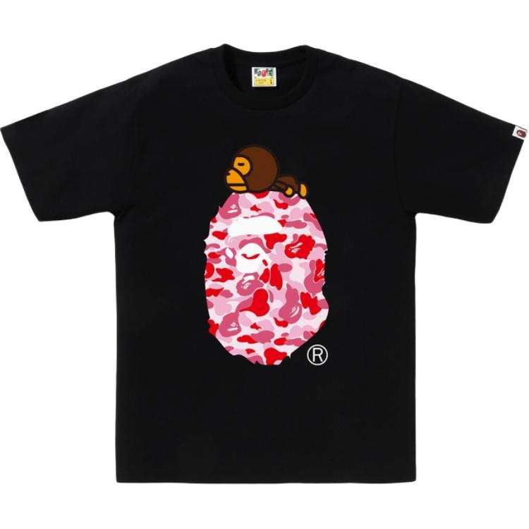 A BATHING APE ABC Camo T Shirts Unisex Crew Neck Moderate Straight Fit