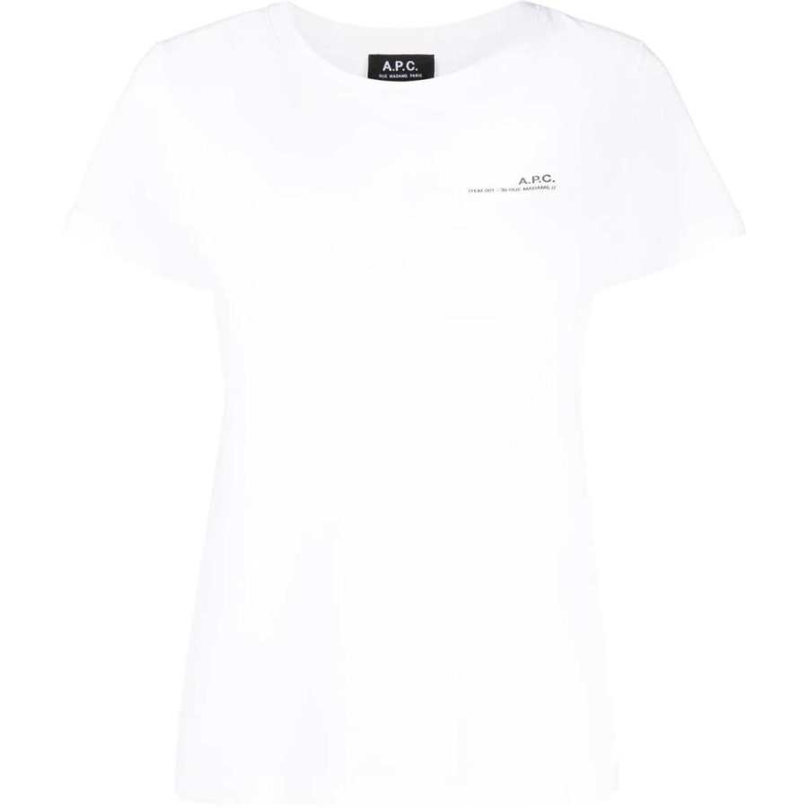A.P.C A.P.C Logo Printed Crewneck T Shirt