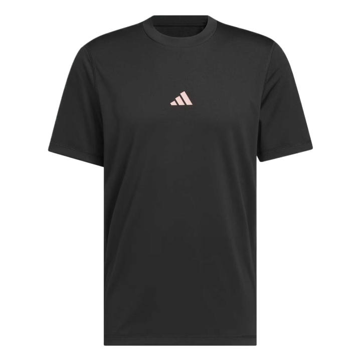 Adidas Adidas Performance T Shirts Men's Black/Coral Crew Neck Moderate