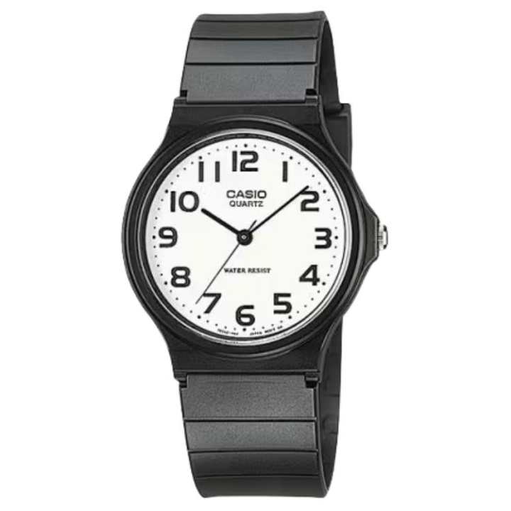 CASIO CASIO YOUTH Collection Round Shaped Three Pin Little Black Watch Waterproof Quartz Movement Watch