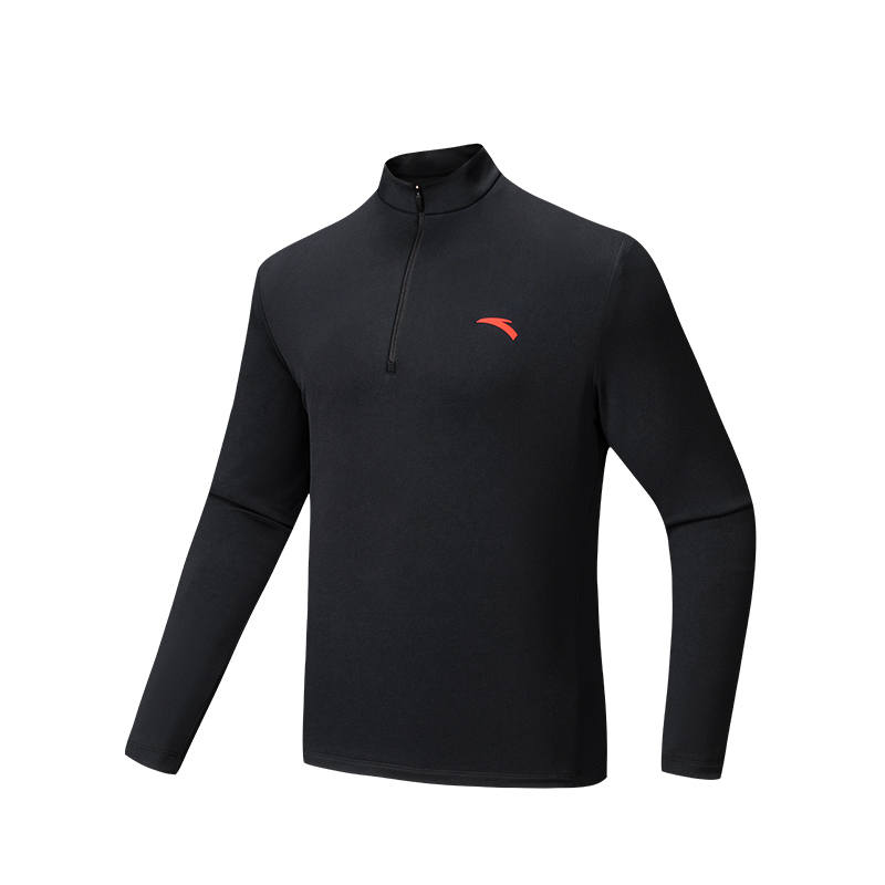 ANTA ANTA T Shirts Men's Black Half Open Collar