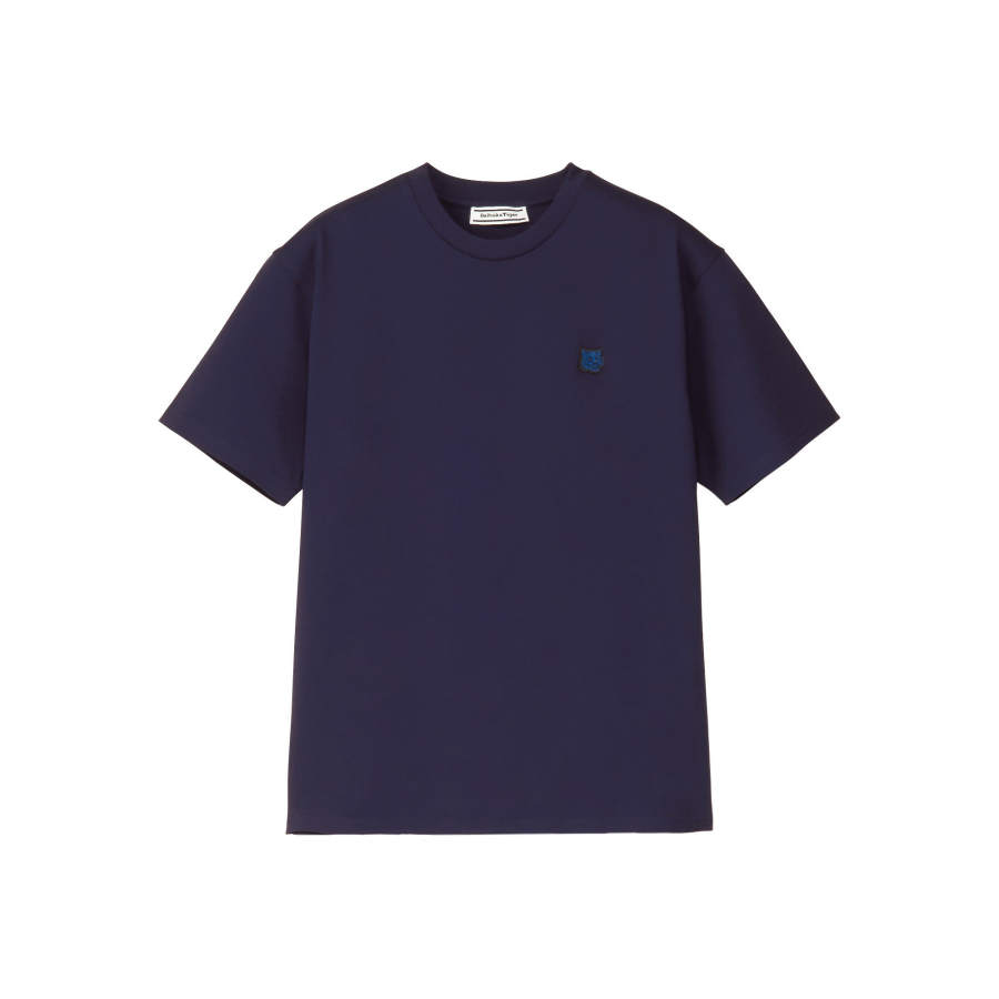 Onitsuka Tiger T Shirts Men's Dark Blue Crew Neck Moderate