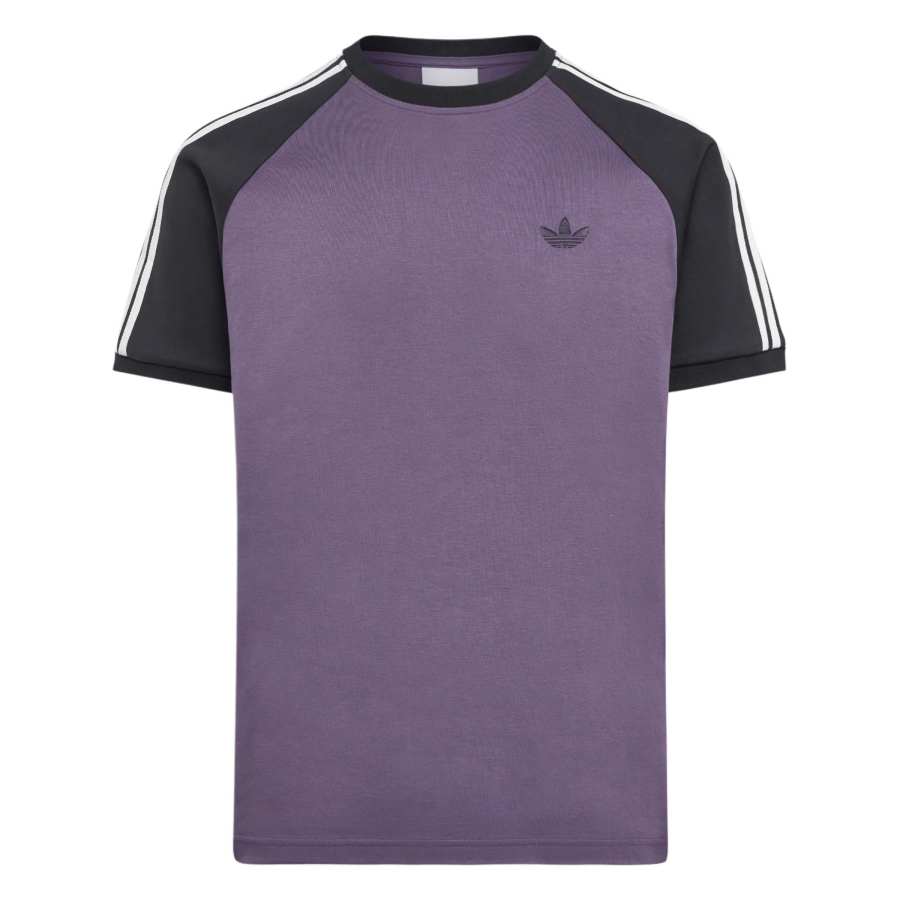 Adidas Originals T Shirts Men's Dark Violet Crew Neck Moderate