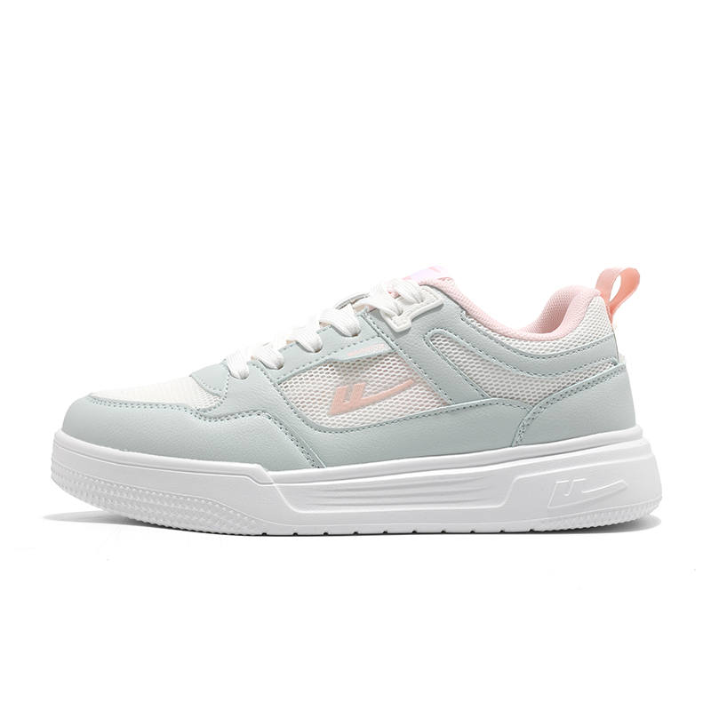 WARRIOR Skateboard Shoes Women's Low Top White Light Green Pink, White Purple Pink