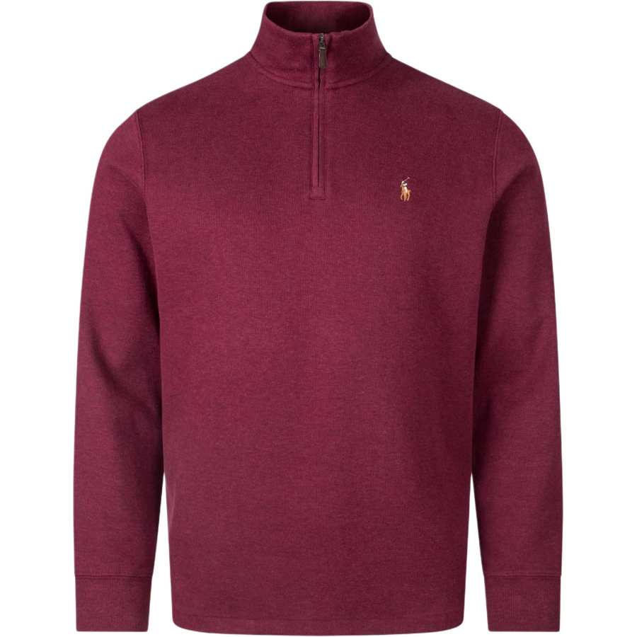 Polo Ralph Lauren Sweatshirts Men's Burgundy Stand Collar Moderate
