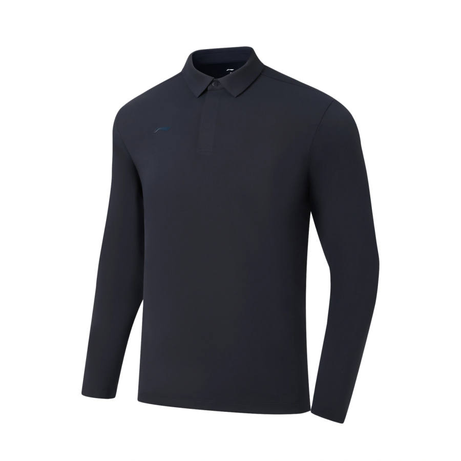 Li-Ning Li Ning Qingmu Polo Shirts Men's Deep Blue Polo Collar Moderate