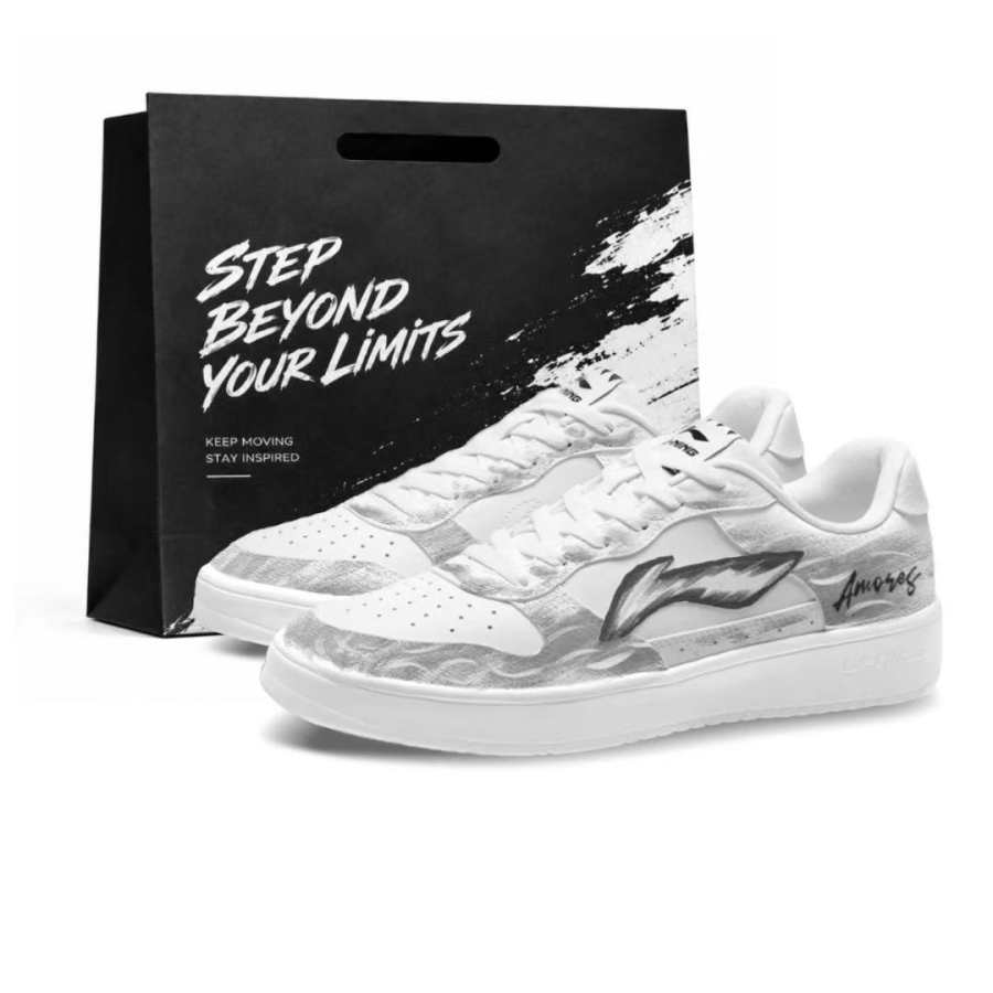 Li-Ning Li Ning Floating Boat Skateboard Shoes Unisex Low Top Black/White