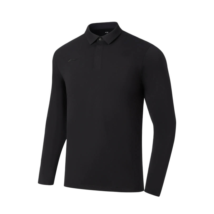 Li-Ning Li Ning Qingmu Polo Shirts Men's Black Polo Collar Moderate