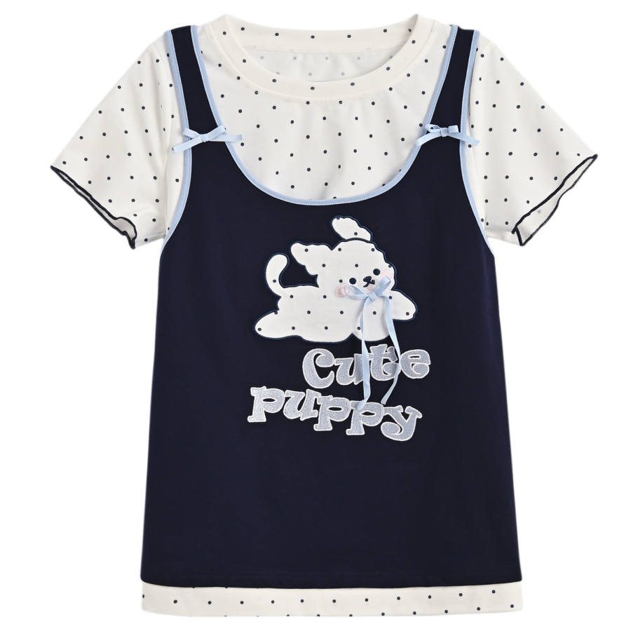 SNBL T Shirts Women's Dark Blue Crew Neck Moderate