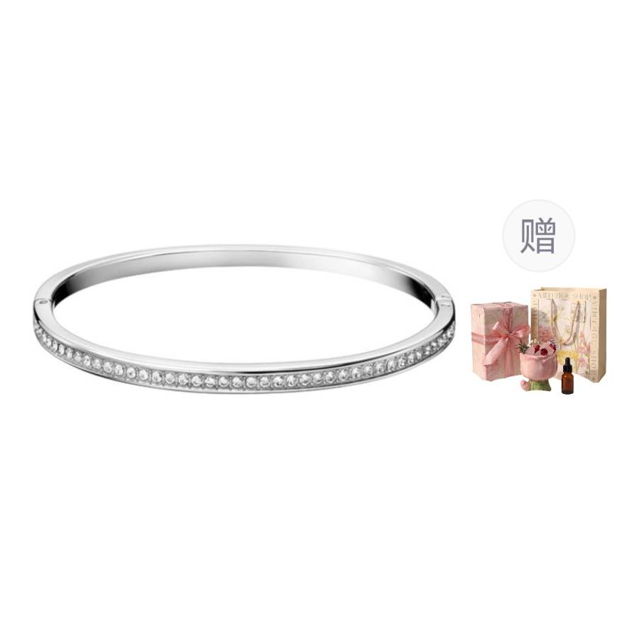 CALVIN KLEIN Synthetic Cubic Zirconia, Artificial Crystal, 316L Stainless Steel Niche, Trendy, Premium Aesthetic Bangle