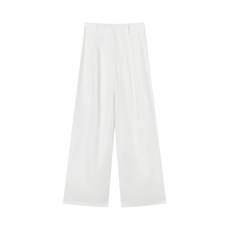 XIANGYING Casual Pants Women's White Thin Wide Leg Pants