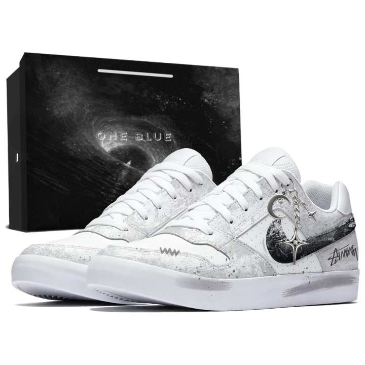 Nike Nike SB Delta Skateboard Shoes Unisex Low Top White, Gray, Black