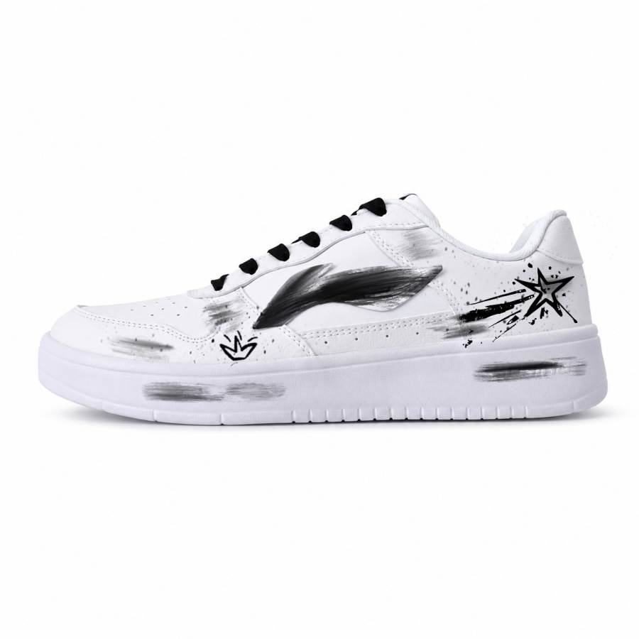 Li-Ning Li Ning Floating Boat Skateboard Shoes Men's Low Top Black/White