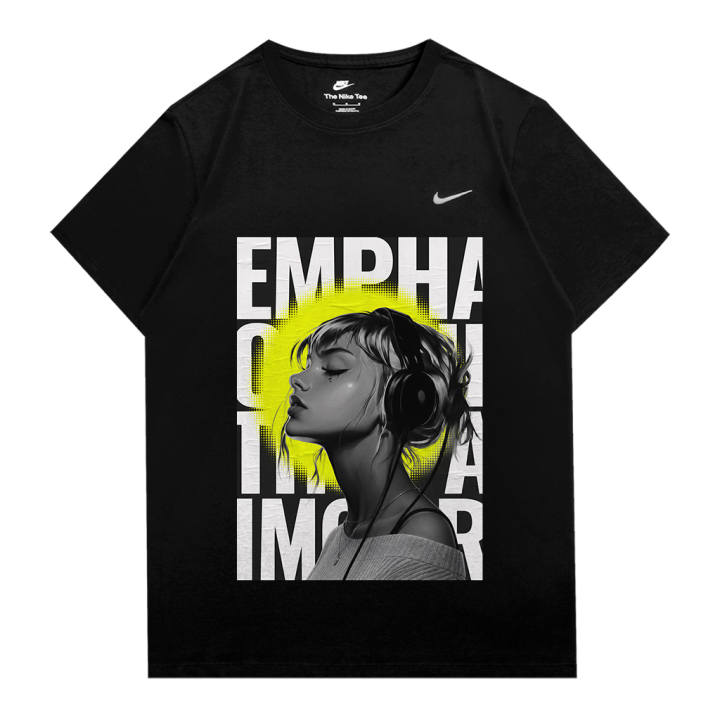 Nike Nike Sportswear T Shirts Unisex Black Crew Neck Moderate