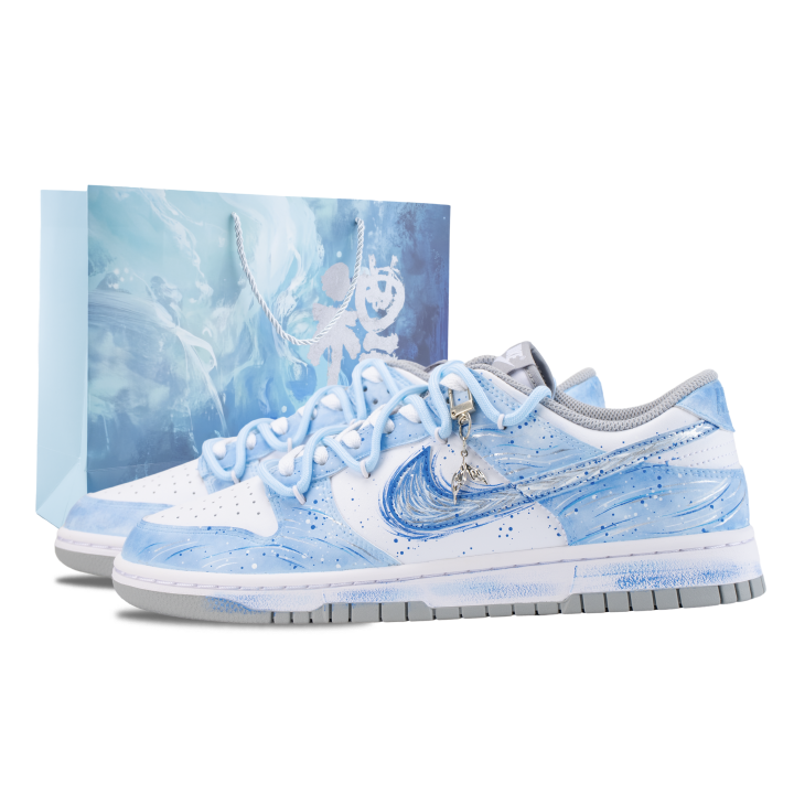 Nike Nike Dunk Skateboard Shoes Unisex Low Top White/Blue