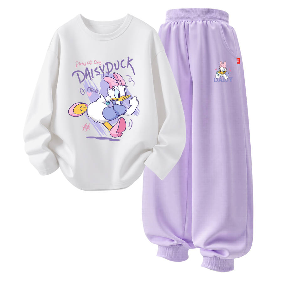 Disney Kids Casual Sportswear Crew Neck Thin Stretch Breathable