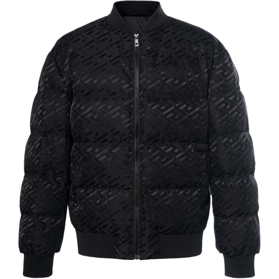 VERSACE VERSACE Down Jackets Men's Black Stand Collar Moderate Other