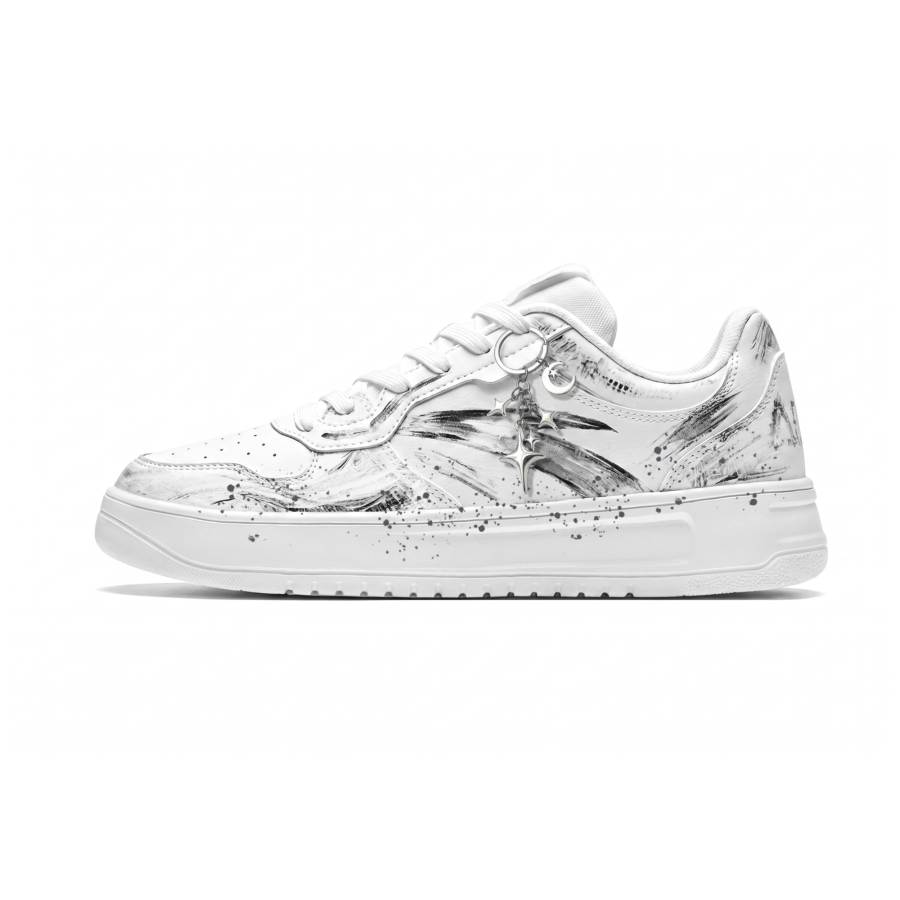 ANTA Easy Skateboard Shoes Men's Low Top Black/White