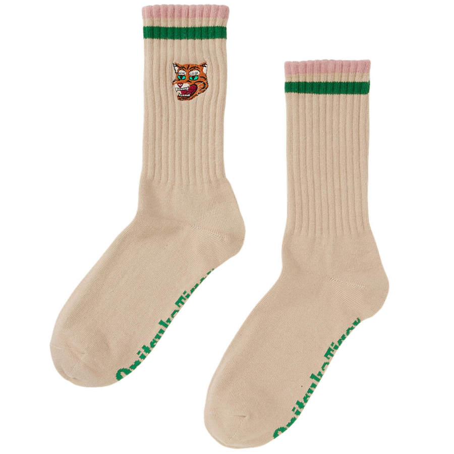 Onitsuka Tiger MIDDLE SOCKS Crew Socks Unisex Beige