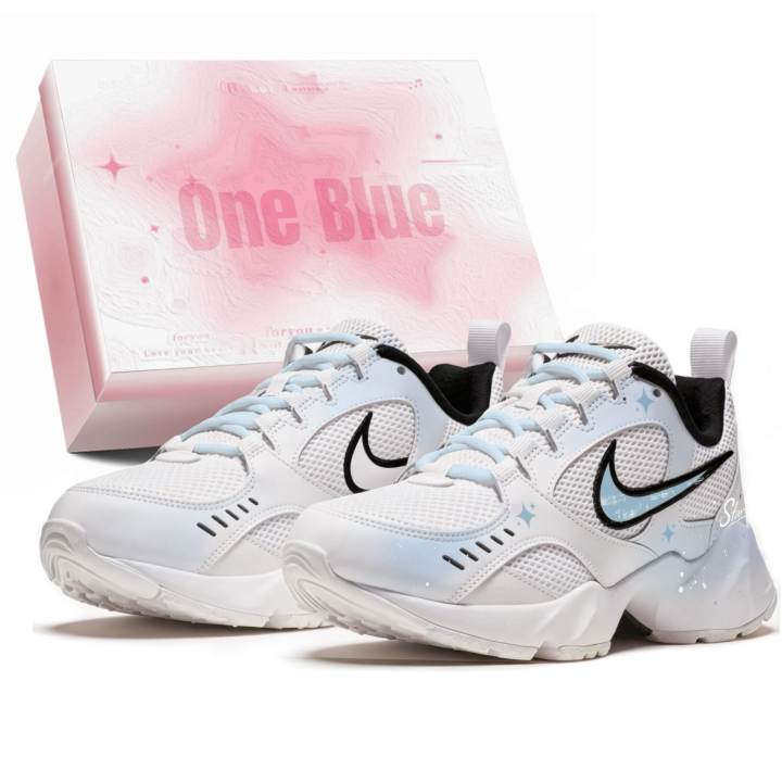 Nike Nike Air Heights Casual Shoes Women's Low Top White Blue Gradient Colorway