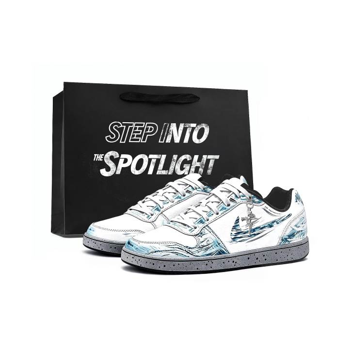 Nike Nike EBERNON Skateboard Shoes Men's Low Top White/Blue