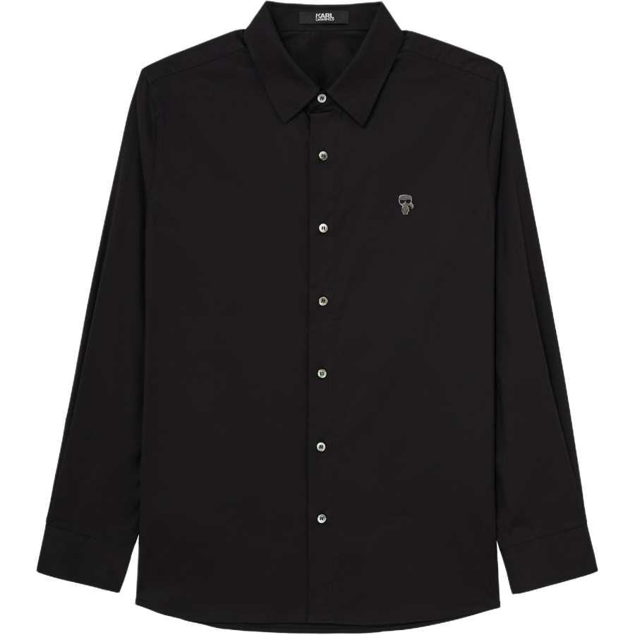 KARL LAGERFELD / Karl Lagerfeld Jeans Shirts Men's Black Lapel Moderate