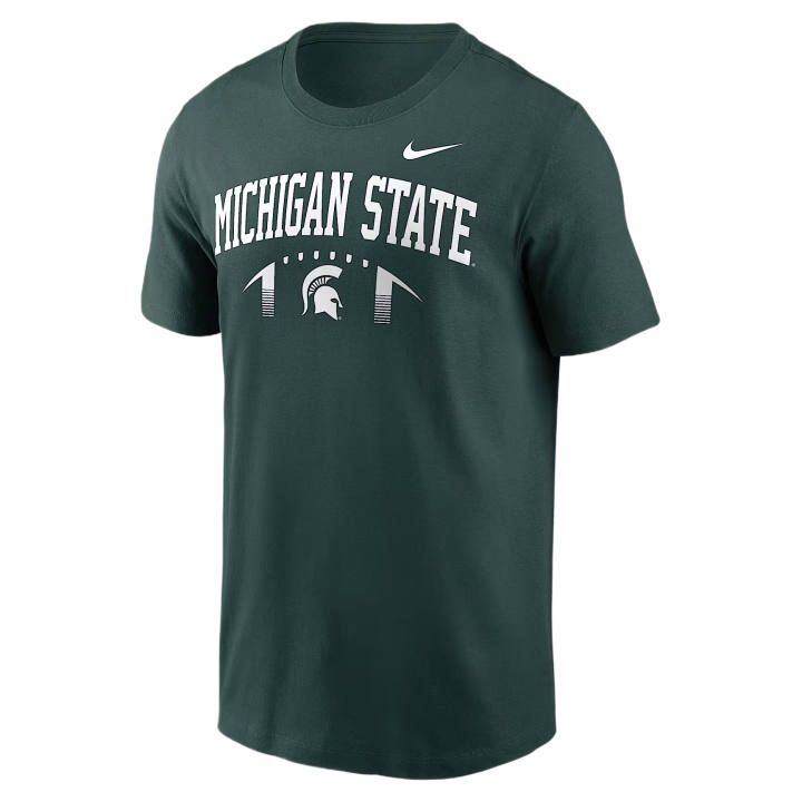 Nike Nike College T Shirts Men's Green Crew Neck Moderate