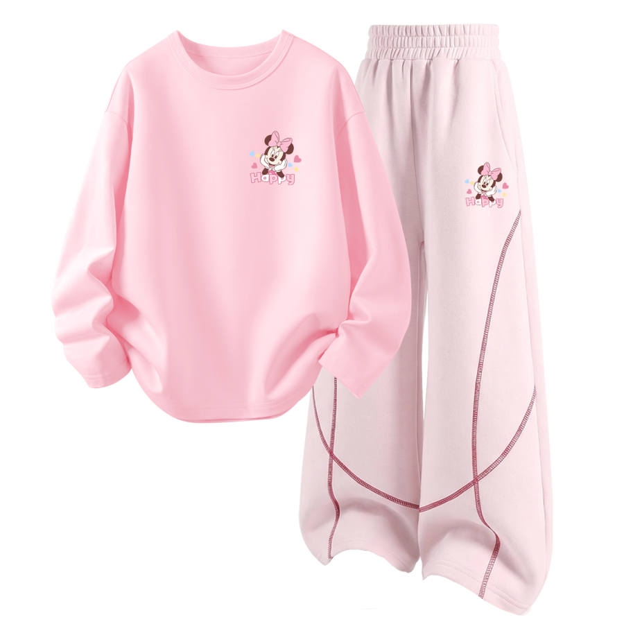 Disney Kids Casual Sportswear Crew Neck Thin Stretch Breathable