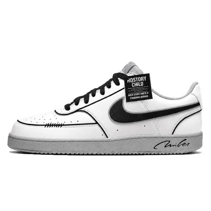 Nike Nike Court Vision 1 Skateboard Shoes Men's Low Top White