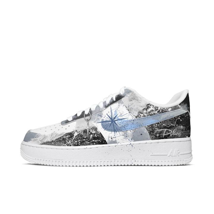 Nike Nike Air Force 1 Skateboard Shoes Men's Low Top Black/Blue